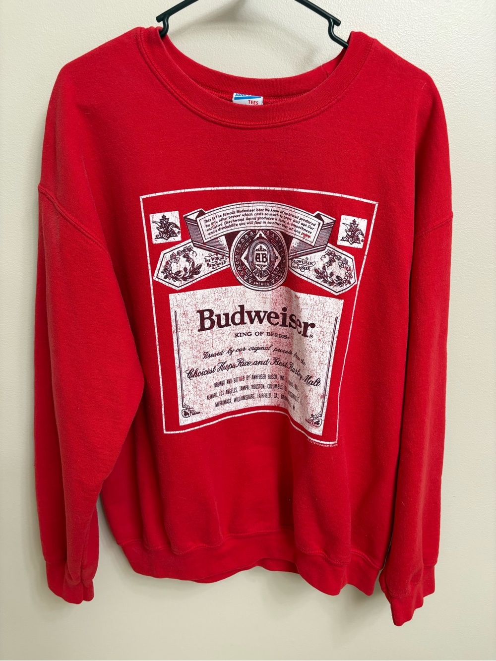 Budweiser Red Crewneck Sweatshirt